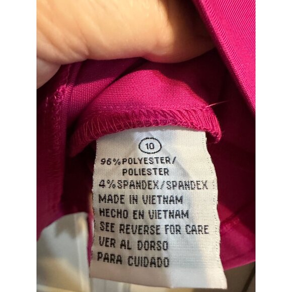 Shelby & Palmer Hot Pink Sleeveless Peplum Sheath Career Cocktail Dress Size 10 - Picture 9 of 10